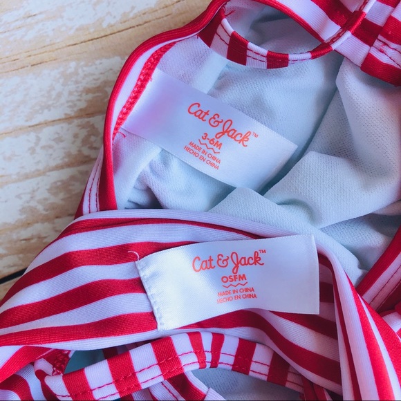 Cat & Jack Baby Swimsuit & Headwrap - 3-6M - Picture 6 of 6